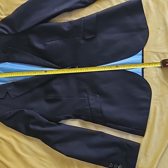 Faconnable Navy Blue Wool Blazer Size 8 - Picture 8 of 11